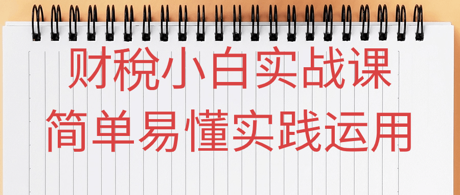 【学习资料】财稅小白实战课简单易懂实践运用阿里云天翼夸克网盘下载