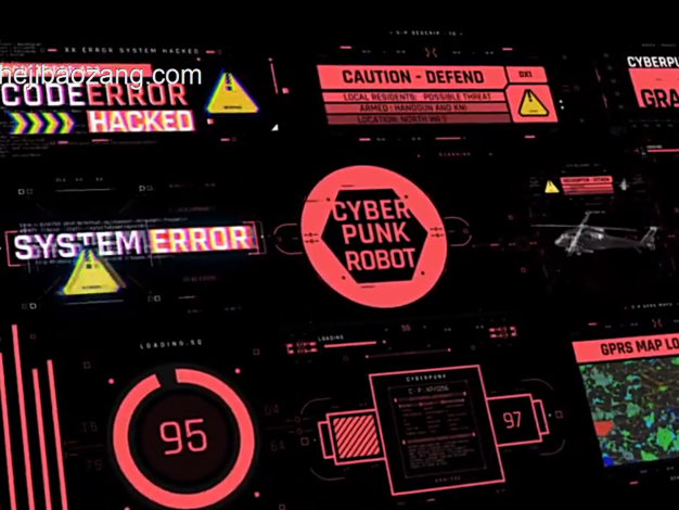 AE脚本-500个HUD科技感赛博朋克UI界面元素动画预设 Cyberpunk HUD UI – 百度云下载