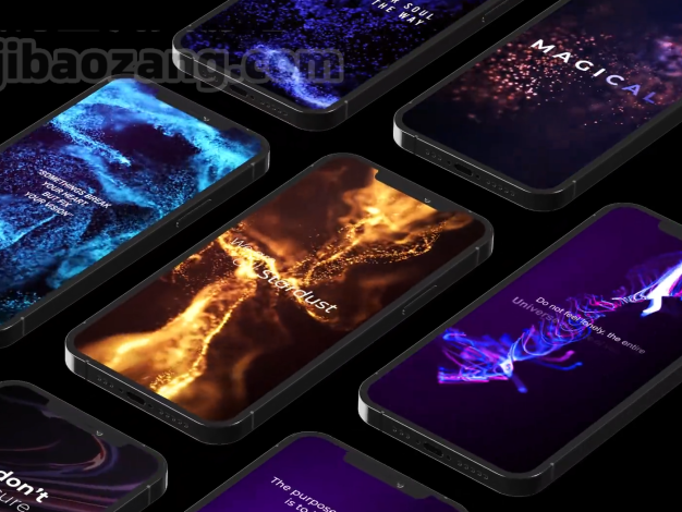 AE模板-竖屏炫酷粒子背景文字logo标题开屏展示动画Abstract Titles Particles Vertical – 百度云下载