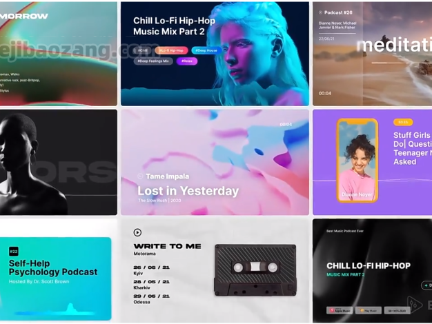 AE脚本-380种音乐可视化音频波形海报封面歌词标题图形动画预设 Audio Visual Kit V1.1 – 百度云下载