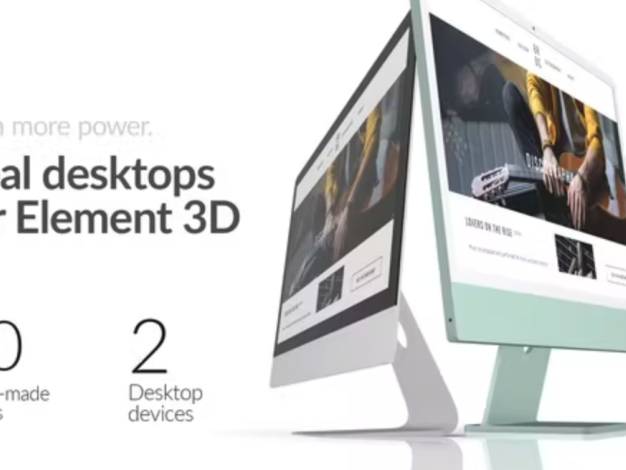 AE模板-60款桌面台式电脑设备APP应用界面介绍动画 – 百度云下载