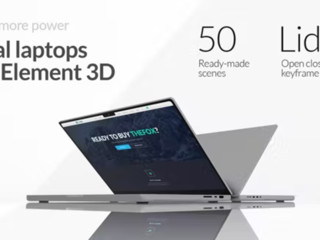 AE模板-52款笔记本设备APP应用界面介绍动画 – 百度云下载