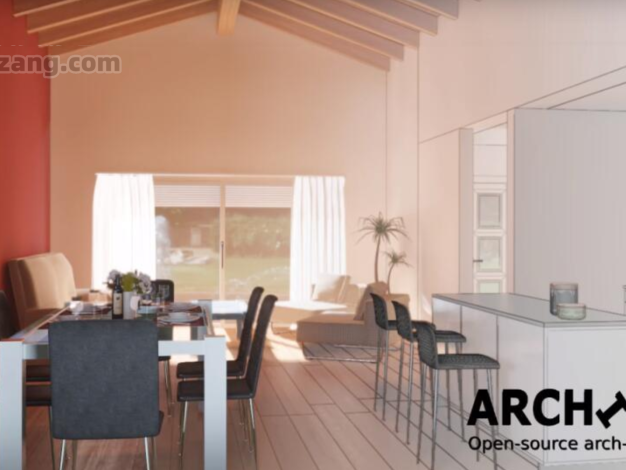 室内设计必备Bledner插件（中文）建筑可视化工作流程插件Archipack v2.5.1 – 百度云下载