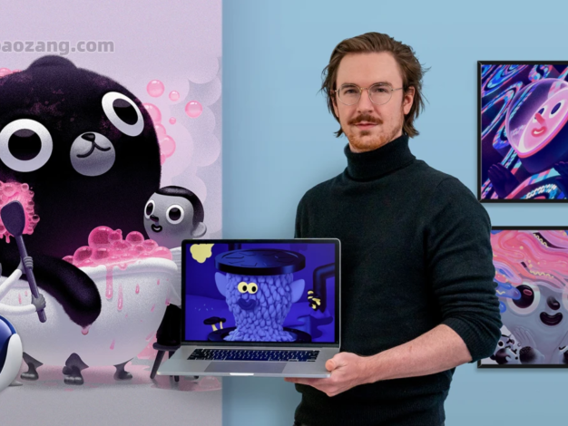 C4D教程-非常有趣的三维卡通建模设计制作教程附源文件 – 百度云下载