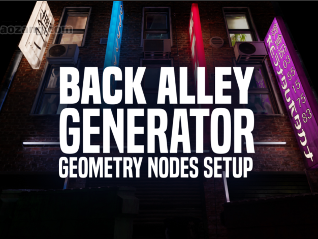 Blender插件-快速生成港风街道楼房巷子广告牌建筑模型合集 Back Alley Generator v1.1 – 百度云下载