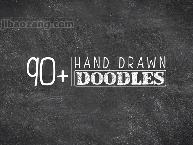 PR模板-90种卡通手绘涂鸦线条图标动画 Hand-painted graffiti PR template – 百度云下载