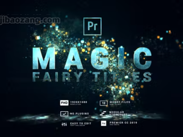PR模板-奇幻童话优雅绚丽魔法粒子动画文字标题开场片头 Magic Fairy Particles Titles – 百度云下载