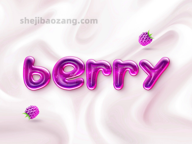 PS字体样机-可爱3D果冻液体水果透明ASL预设动作水珠PSD素材模板 – 百度云下载