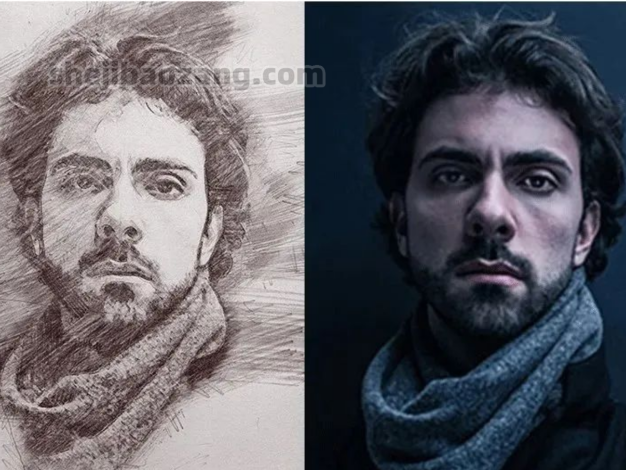 PS插件-一键图片转素描草图，效果非常完美！支持Win和Mac – 百度云下载