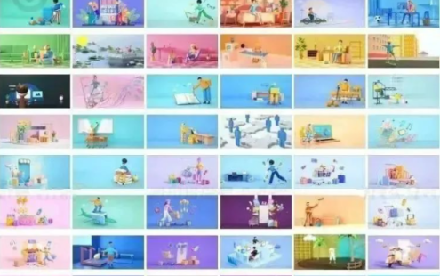 百款C4D三维人物场景模型源文件 – 百度云下载