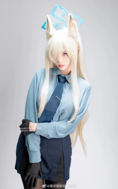 COSPLAY 正打算沏一杯咖啡来着……Sensei也要吗？碧蓝档案 尾刃康娜@海克斯科技小蛋糕