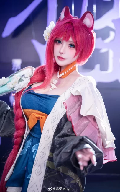 COSPLAY 神官大人，妾身等待您的相会~呵呵❤ ​​​ 咏月风雅 白蔷薇图@炼奶Mayoi