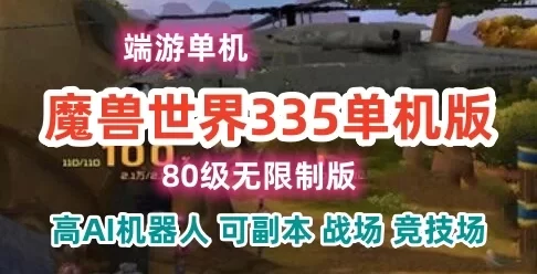 端游魔兽世界335单机版80级机器可战场，竞技场，副本，局域网