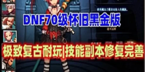 网游单机 DNF70单机版黑金 极致复古耐玩 技能副本修复99% 主打手动
