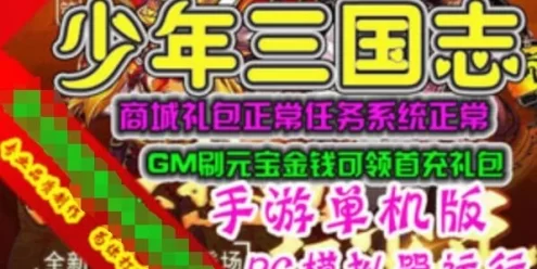 网游单机少年三国志手游单机版 少年三国志一键端商城任务正常