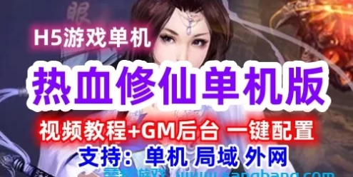 H5热血修仙单机一键端 一键配置单机局域外网 视频教程+GM后台