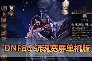 网单【DNF86斩魂】宽屏单机版 带女鬼剑女圣职者 异界技能加成宝珠宠物装备安徒恩卢克 GM工具虚拟机一键端视频安装教学